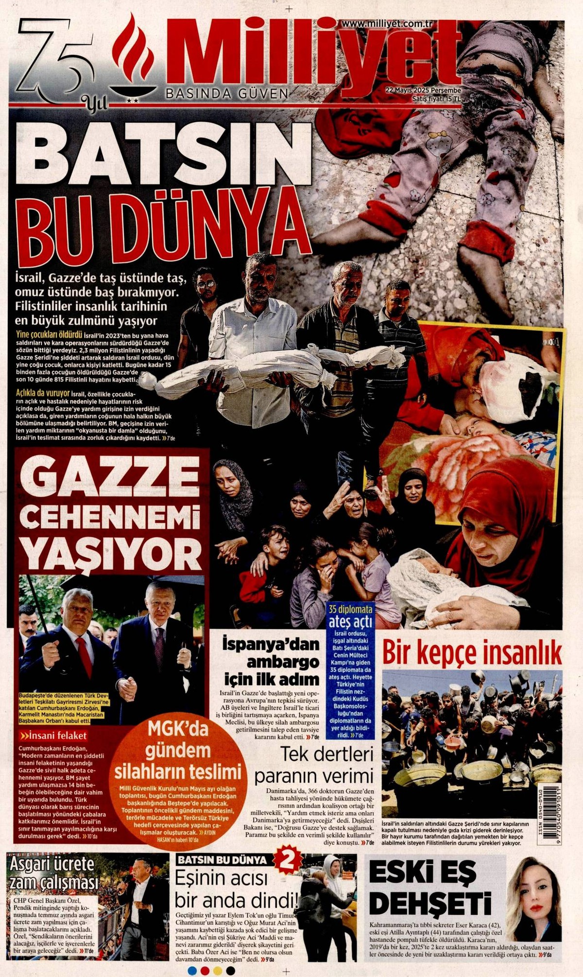 Milliyet Gazetesi Manşeti