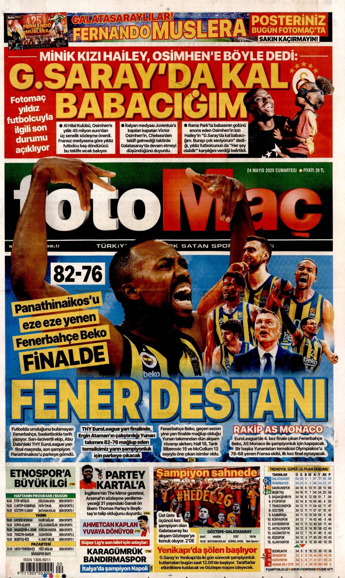 Fotomaç Gazetesi Manşeti