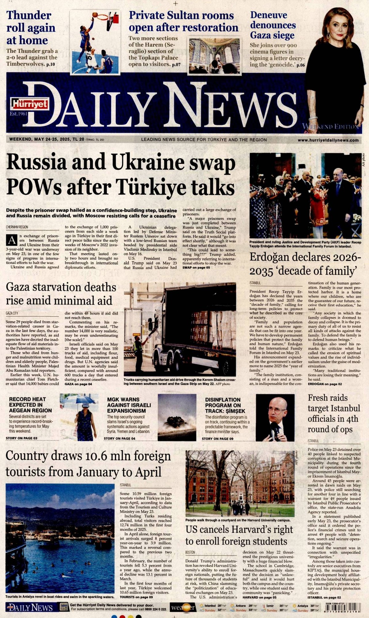 Hürriyet Daily News Manşeti