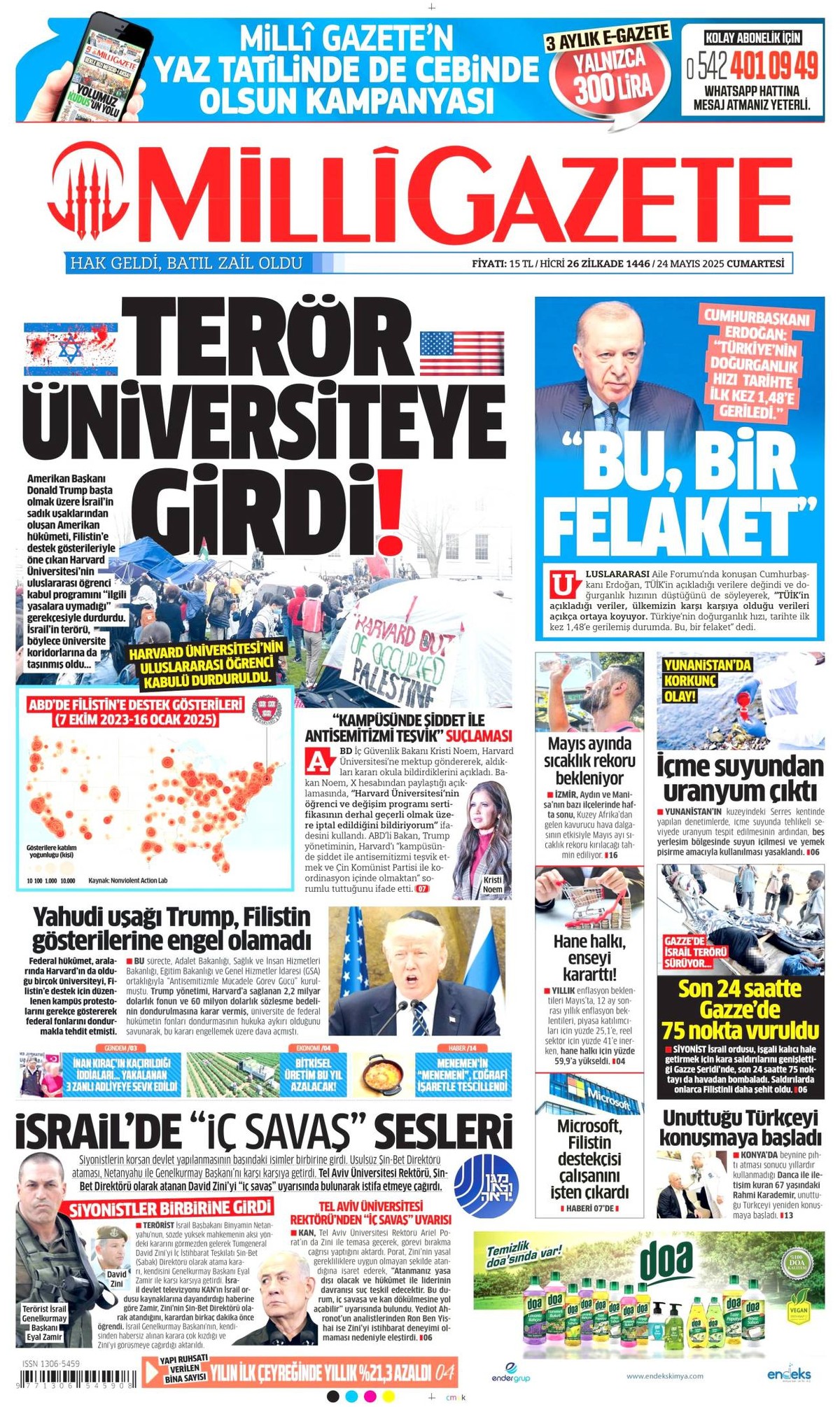 Milli Gazete Manşeti