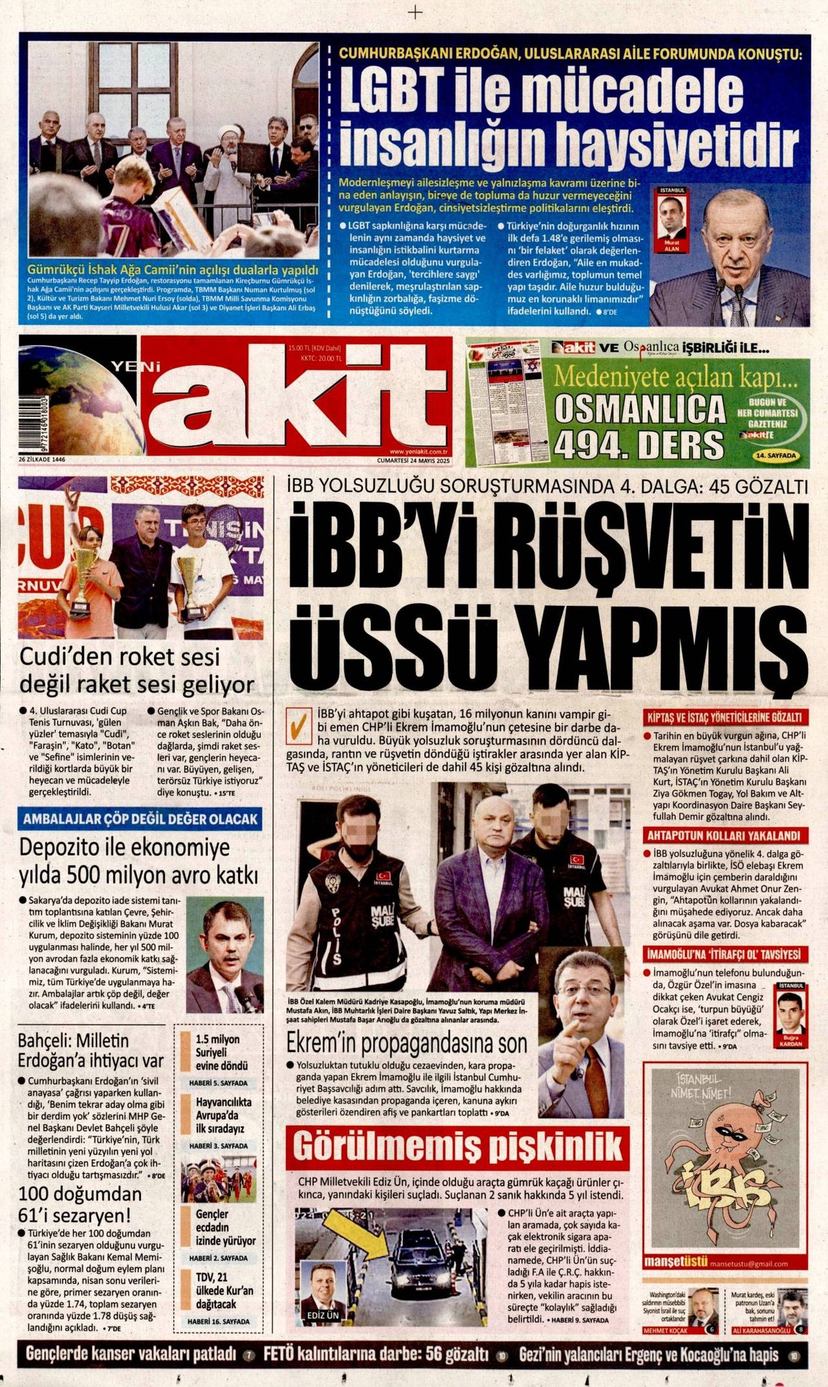 Yeni Akit Manşeti