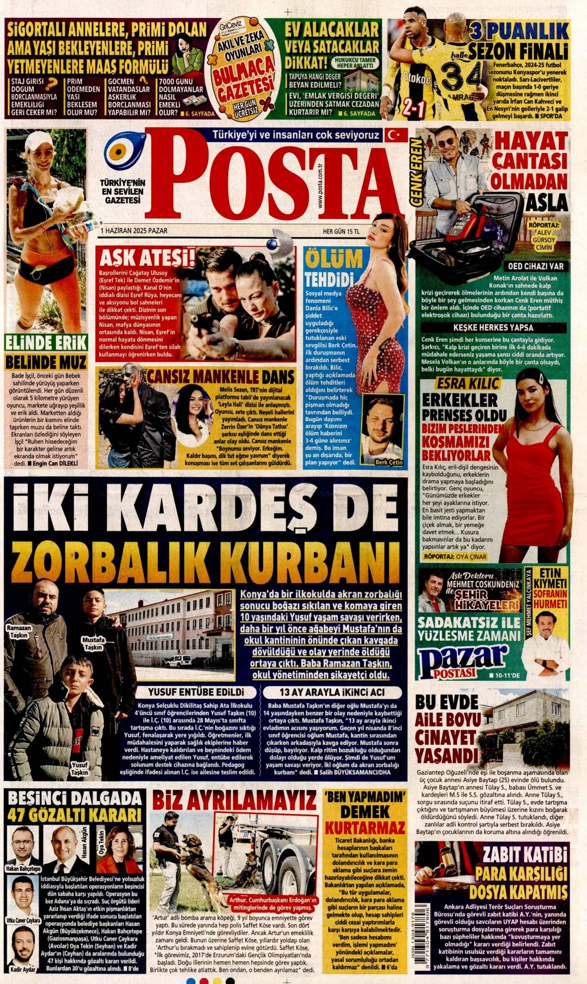 Posta Gazetesi Manşeti