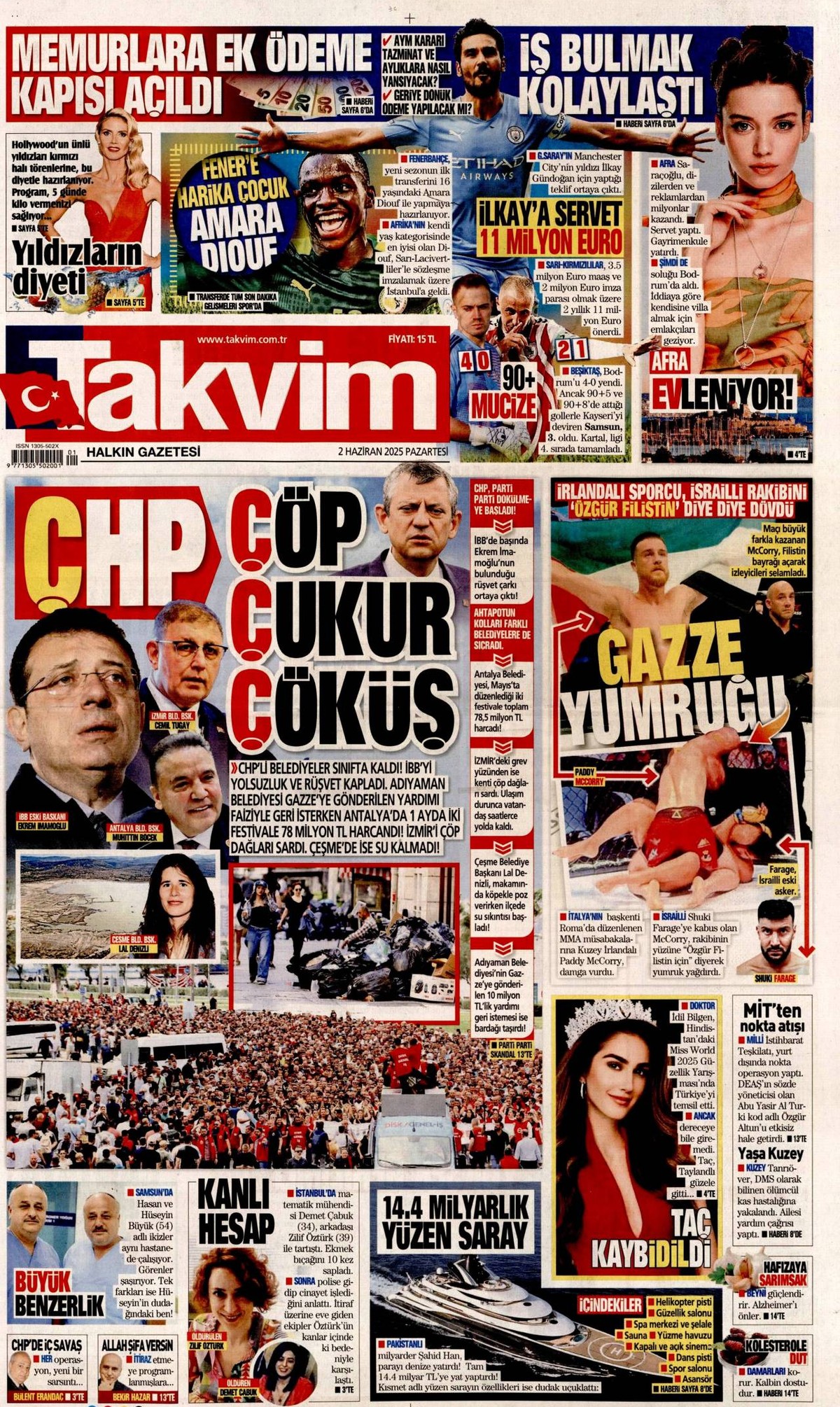 Takvim Gazetesi Manşeti