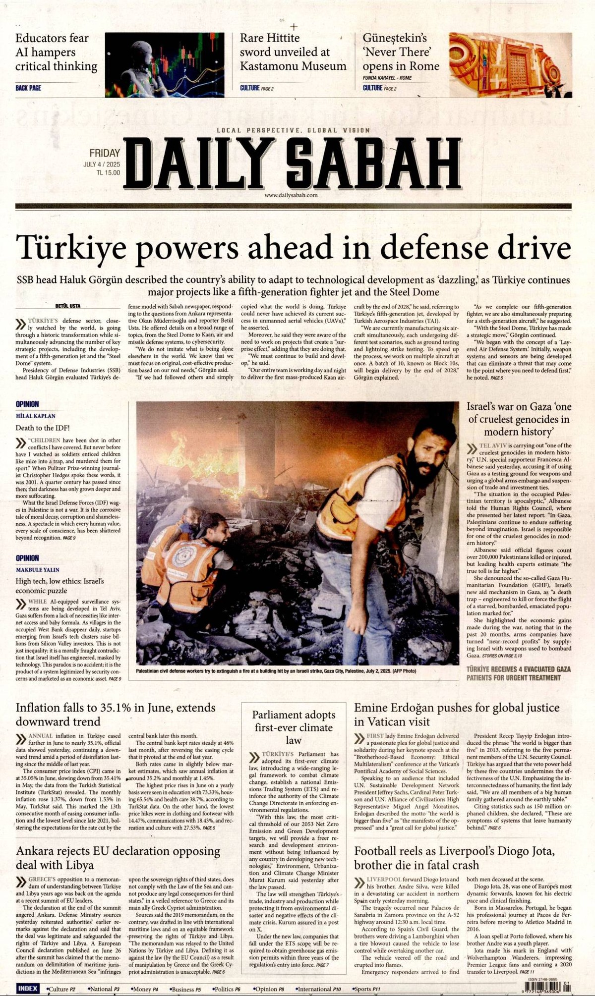 Daily Sabah gazetesi oku