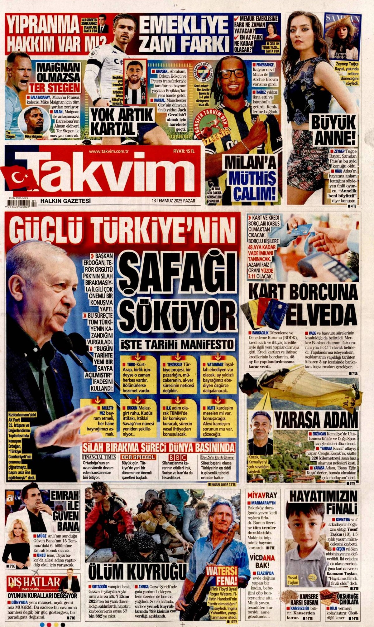 Takvim Gazetesi Manşeti
