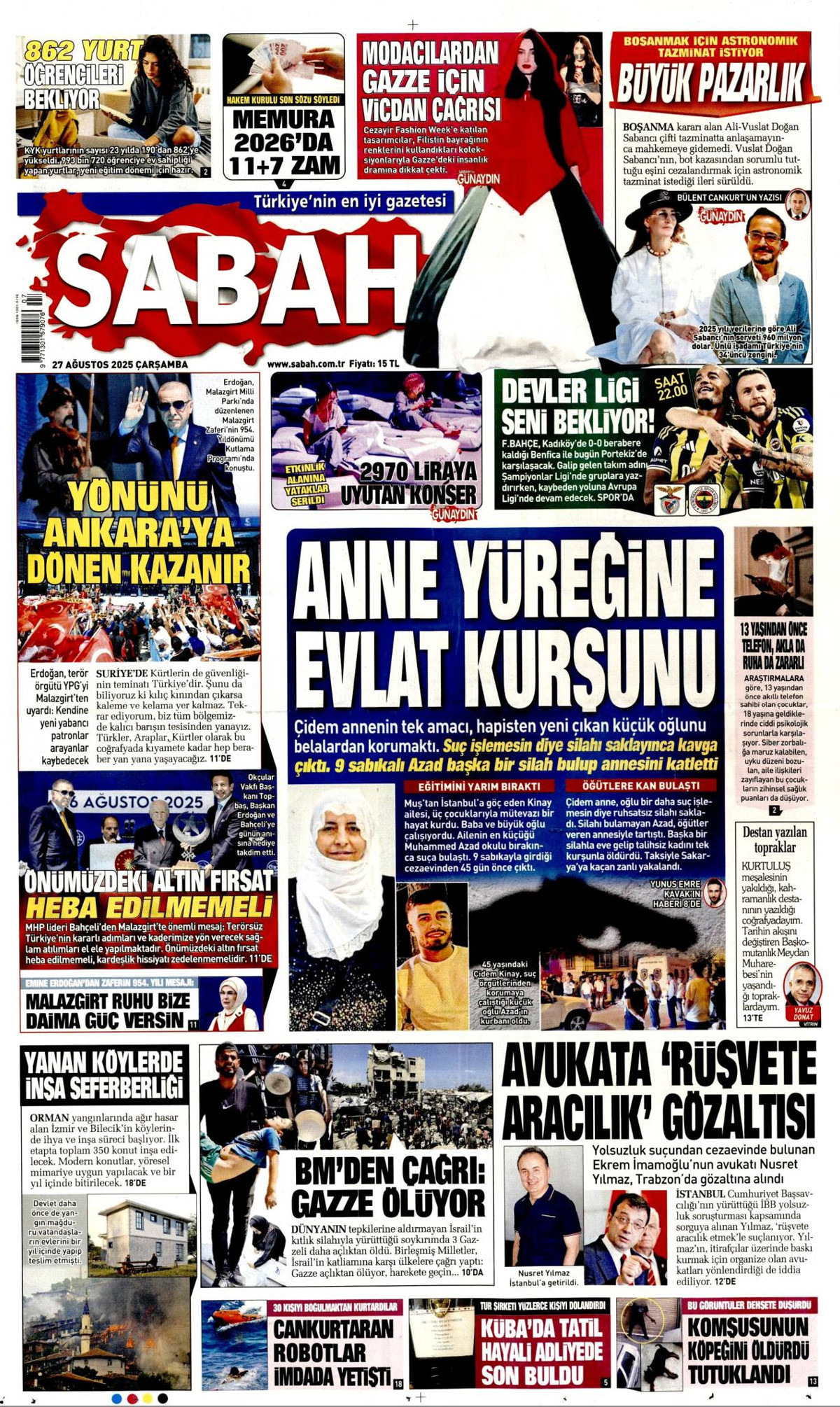 Sabah gazetesi oku