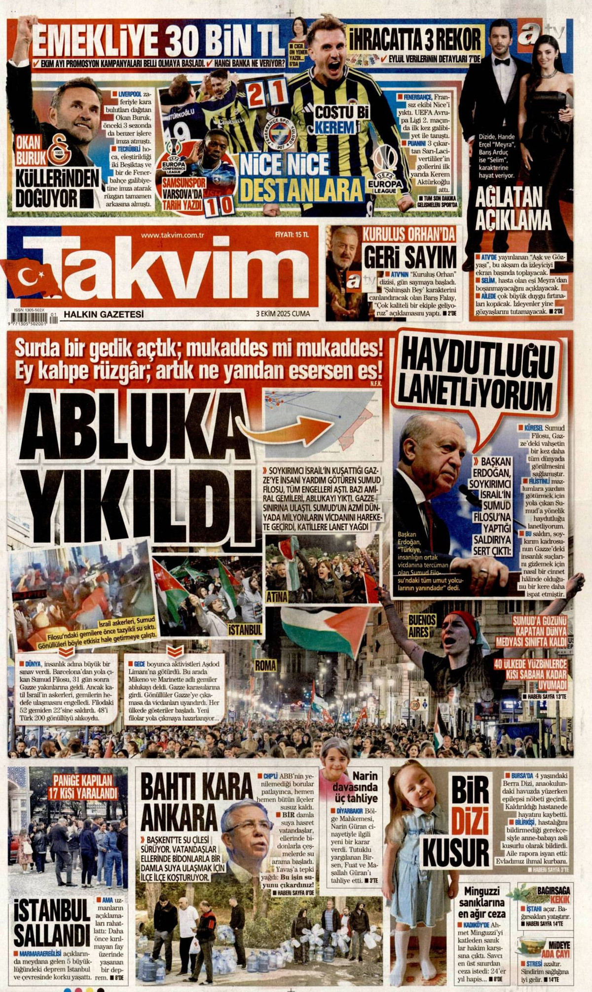 Takvim gazetesi oku