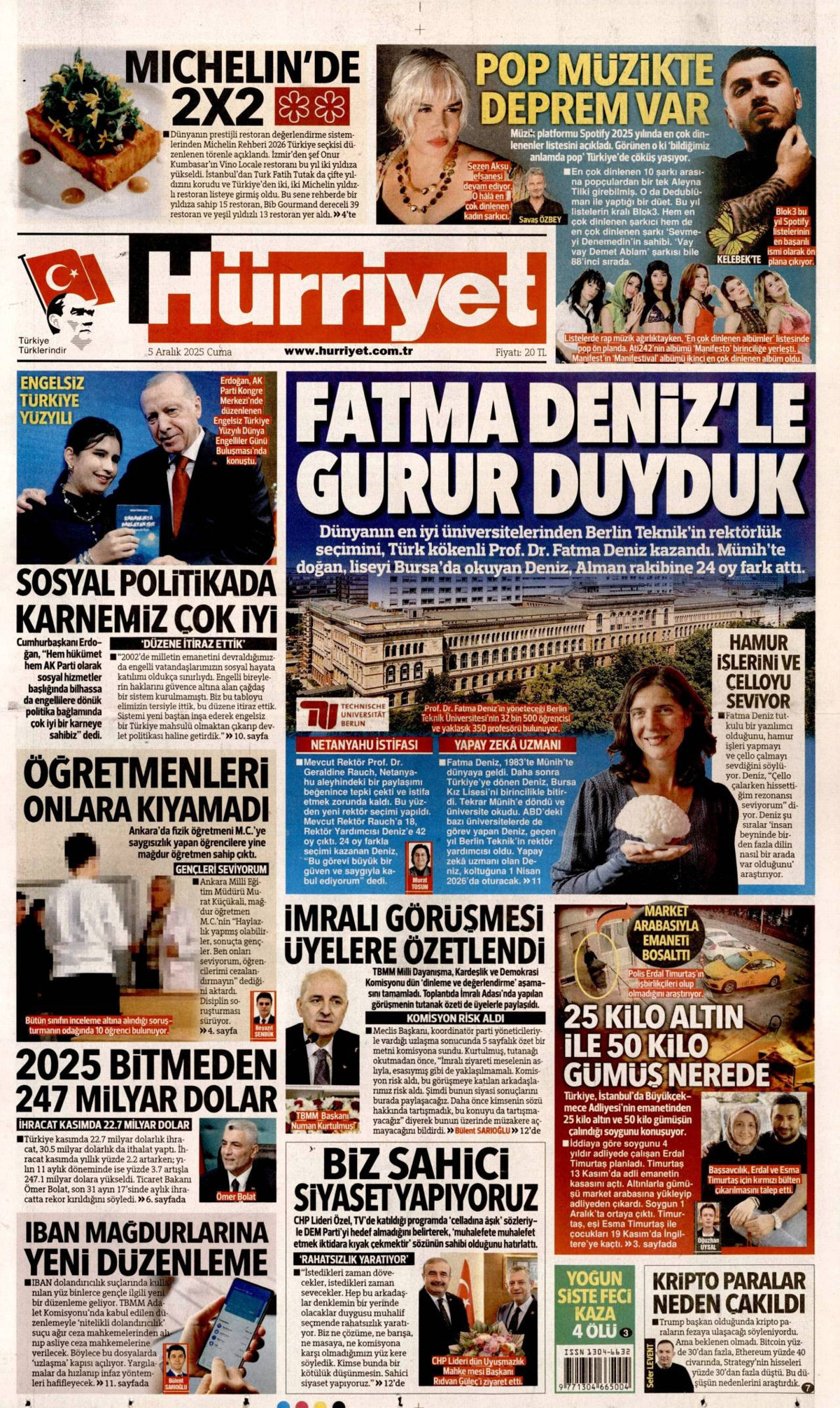 Hürriyet Gazetesi Manşeti