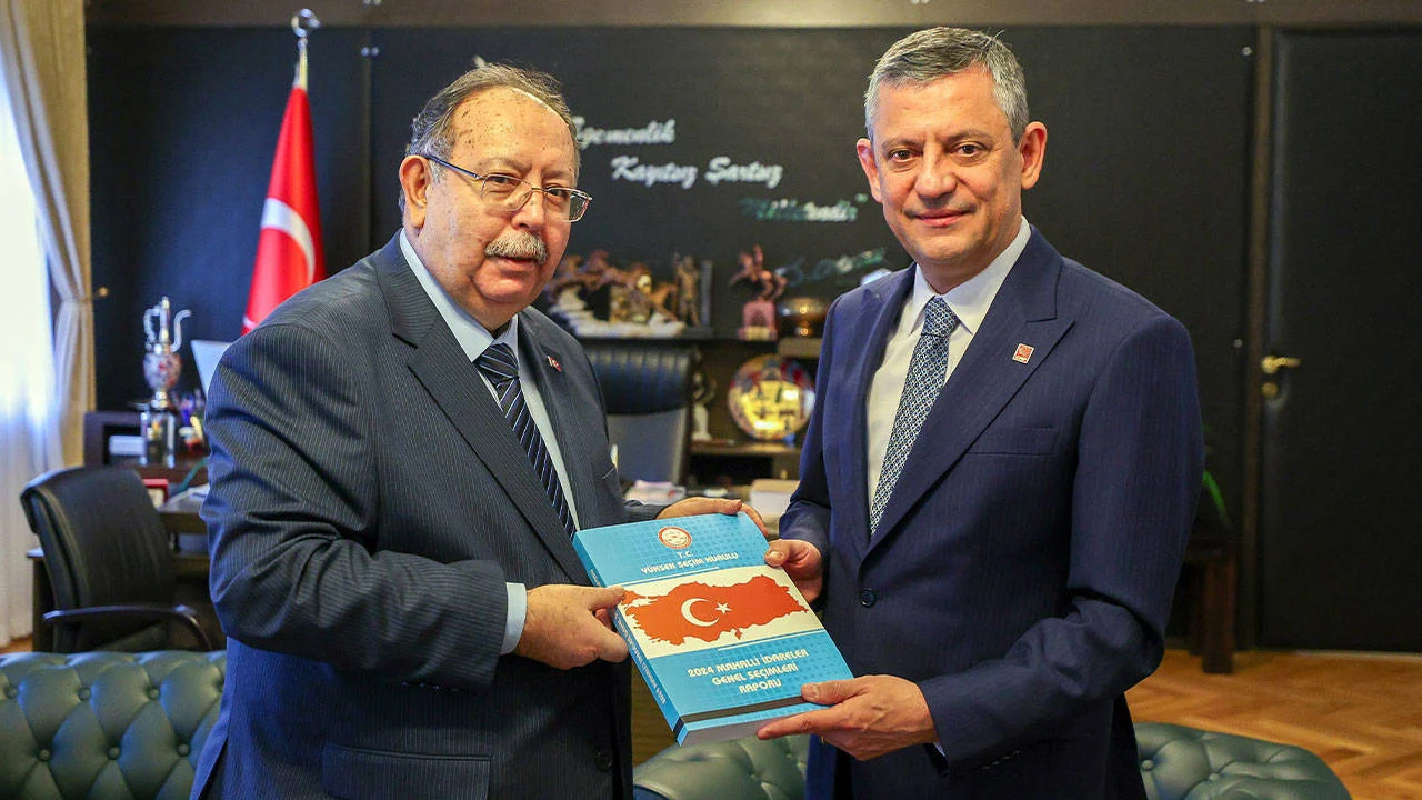 CHP Lideri Özgür Özel, YSK Başkanı Ahmet Yener'le …