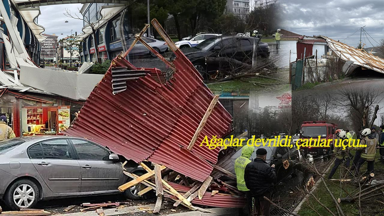 Fırtına İstanbul'u Vurdu! Çatılar Uçtu, Ağaçlar Devrildi, Yollar Kapandı