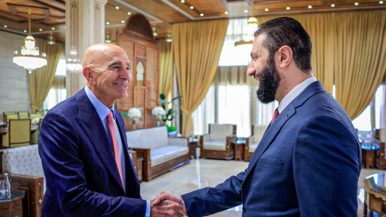 Suriye Cumhurbaşkanı Şara, Şam'da Barrack'la Görüştü