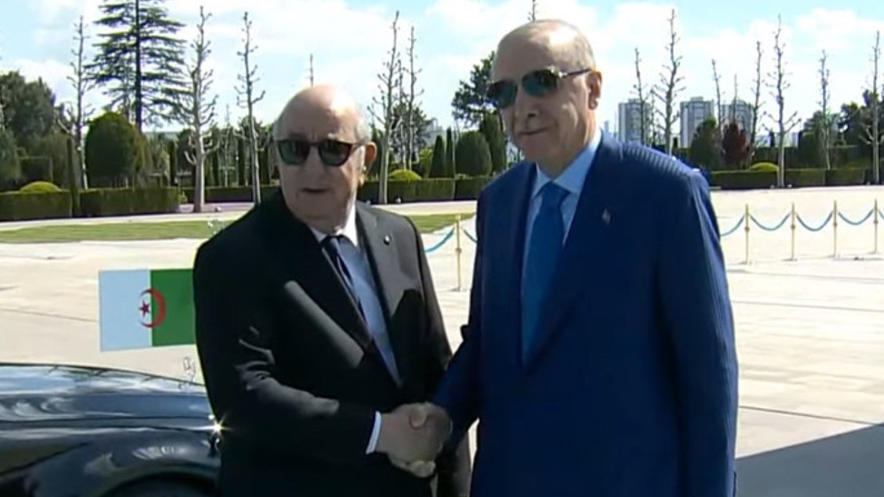 Cumhurbaşkanı Erdoğan, Cezayir Lideri Abdülmecid Tebbun'u Beştepe'de Karşıladı