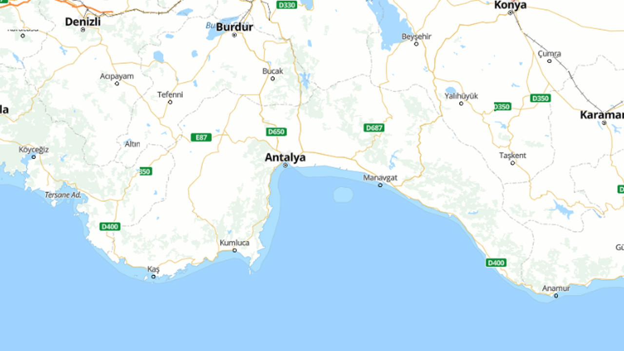 Antalya Kaş Açıklarında Deprem