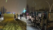 Kar Yağışı Kaza Getirdi; Sürücü Ölümden Kıl Payı Kurtuldu