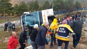 Isparta'da Yolcu Otobüsü Devrildi, Ölü ve Yaralılar Var