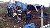 Vatandaş, Spiker Oldu; Feci Kazayı Anlattı: Freni Boşalan Tır Şarampole Uçtu