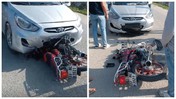 Mersin'de Trafik Kazası! Motosiklet, Otomobilin Altına Girdi