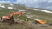 Sivas'ta Doğalgaz Boru Hattında Yangın Çıktı