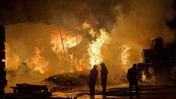 Bursa'da Palet Fabrikasında Yangın