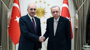 Cumhurbaşkanı Erdoğan, Yeniden TBMM Başkanı Seçilen Numan Kurtulmuş'u Kabul Etti