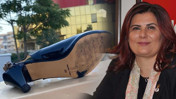 Özlem Çerçioğlu'na 'Topuklu Efe' Göndermeli protesto:  'Kırık Topuklu!'