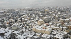 Beyaza bürünen Safranbolu, havadan görüntülendi