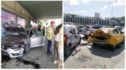 Pendik’te Feci Kaza! Otomobil, Otobüs Durağına Daldı