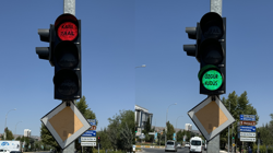 Elazığ'da Trafik Işıklarıyla İsrail Protestosu