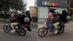 Pes Dedirten Görüntü: Motosiklete 6 Kişi Bindiler