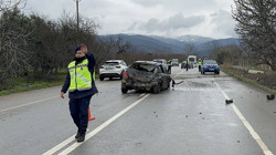 Kaygan Yolda Kontrolden Çıkan Otomobil Kaza Yaptı: 1 Yaralı
