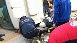 Mersin'de Korkutan Kaza: Beton Mikserinin Altında Kaldı