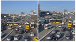E5'te Otobüs Kazası... Bir Yolcu Yaralandı