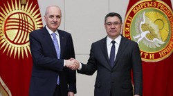 Kırgızistan Cumhurbaşkanı Caparov, TBMM Başkanı Kurtulmuş'u Kabul Etti