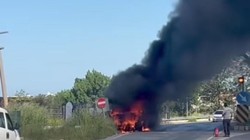 Alev Alan Çarşaf Yüklü Tır Yürekleri Ağza Getirdi