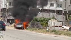 Mardin'de Park Halindeki Otomobil Alev Aldı