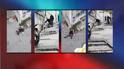 İki Sokak İki Dehşet! Biri Kafasında Şişe Kırdı, Diğeri Üstüne Çıkıp Tokatladı