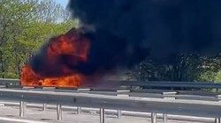 TEM'de Korku Dolu Anlar! Alev Topuna Döndü