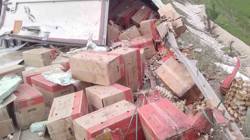 Devrilen Kamyondaki Yumurtalar Yola Saçıldı