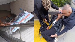 Maltepe Metro İstasyonunda Facia! Reklam Panosu Kadının Üzerine Düştü, O Anlar Kamerada