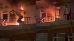 5. Katta Korku Dolu Anlar… Alevlerin Arasında Kaldı, Atlayarak Ölümden Döndü
