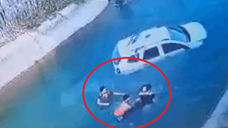 Adana'da Bir Cip Sulama Kanalına Düştü