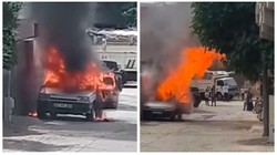Şanlıurfa Siverek’te Park Halindeki Otomobil Alev Alev Yandı