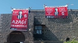 Diyarbakır'da 'Azadi İmamoğlu' Pankartına Engel! Gözaltılar Var