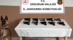 Erzurum'da 10 Adet Ruhsatsız Silah Ele Geçirildi