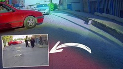 Çığlık Çığlığa Bırakan Dehşet! Sürücü Bıçak Çekti, Eşi Gözdağı Verdi… Magandanın Yarattığı Korku Dolu Anlar Kamerada