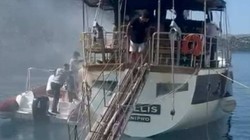 Marmaris'te Tekne Yangını