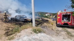 Burdur'da Yangın Paniği! Otomobil Kül Oldu