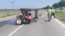 Samsun'da  Otomobilin Çarptığı Sürücü Ağır Yaralandı