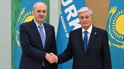 TBMM Başkanı Kurtulmuş, Kazakistan Cumhurbaşkanı Tokayev ile Görüştü