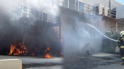 Bodrum'da AVM'deki Geri Dönüşüm Alanında Yangın